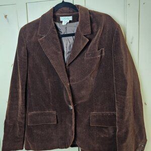 Vintage Prestige of Boston Brown Velvet Blazer – Retro Jacket Sz. 14